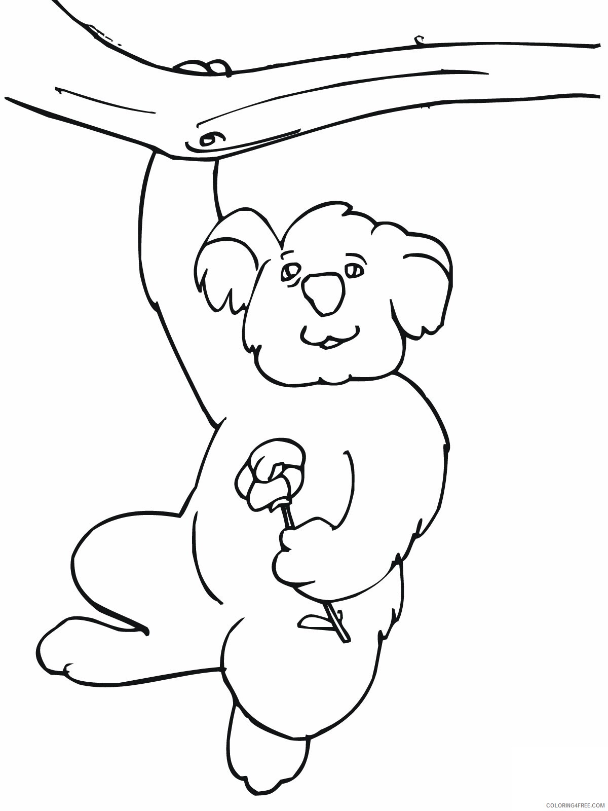 Koala Coloring Pages Animal Printable Sheets Funny Koala 2021 3035 Coloring4free