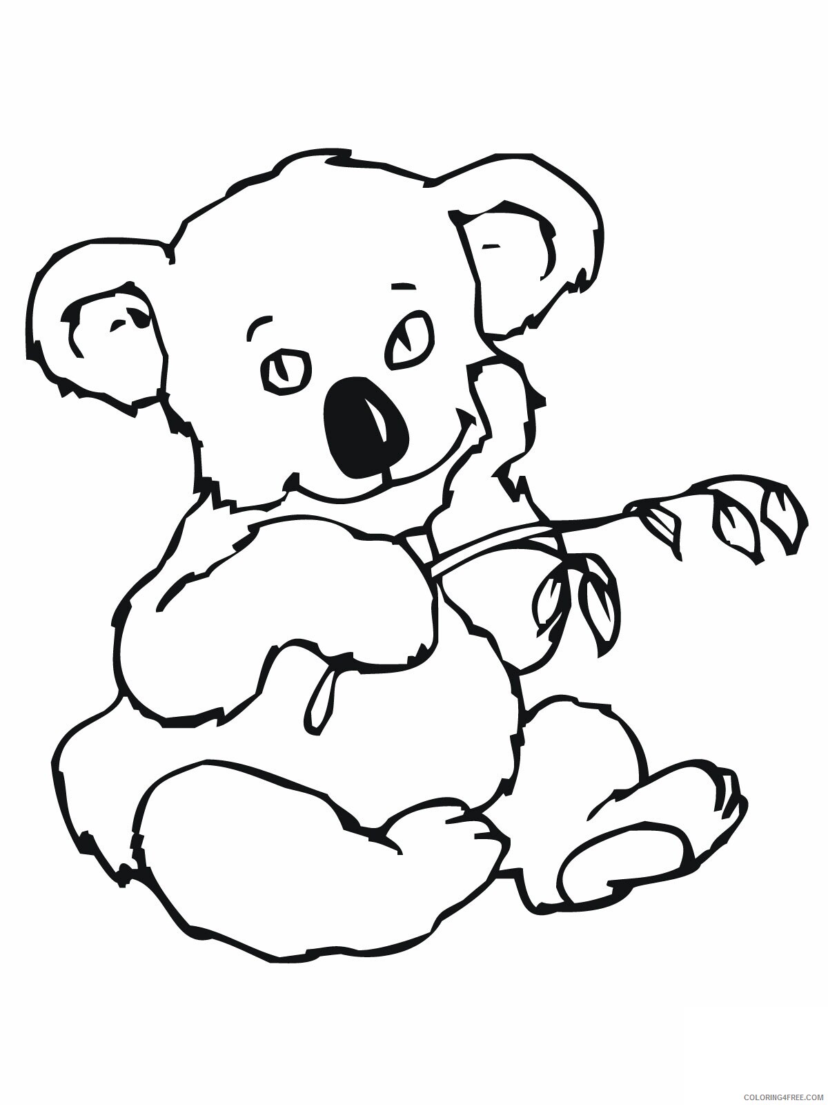 Koala Coloring Pages Animal Printable Sheets Koala Free For Kids 2021 3054 Coloring4free