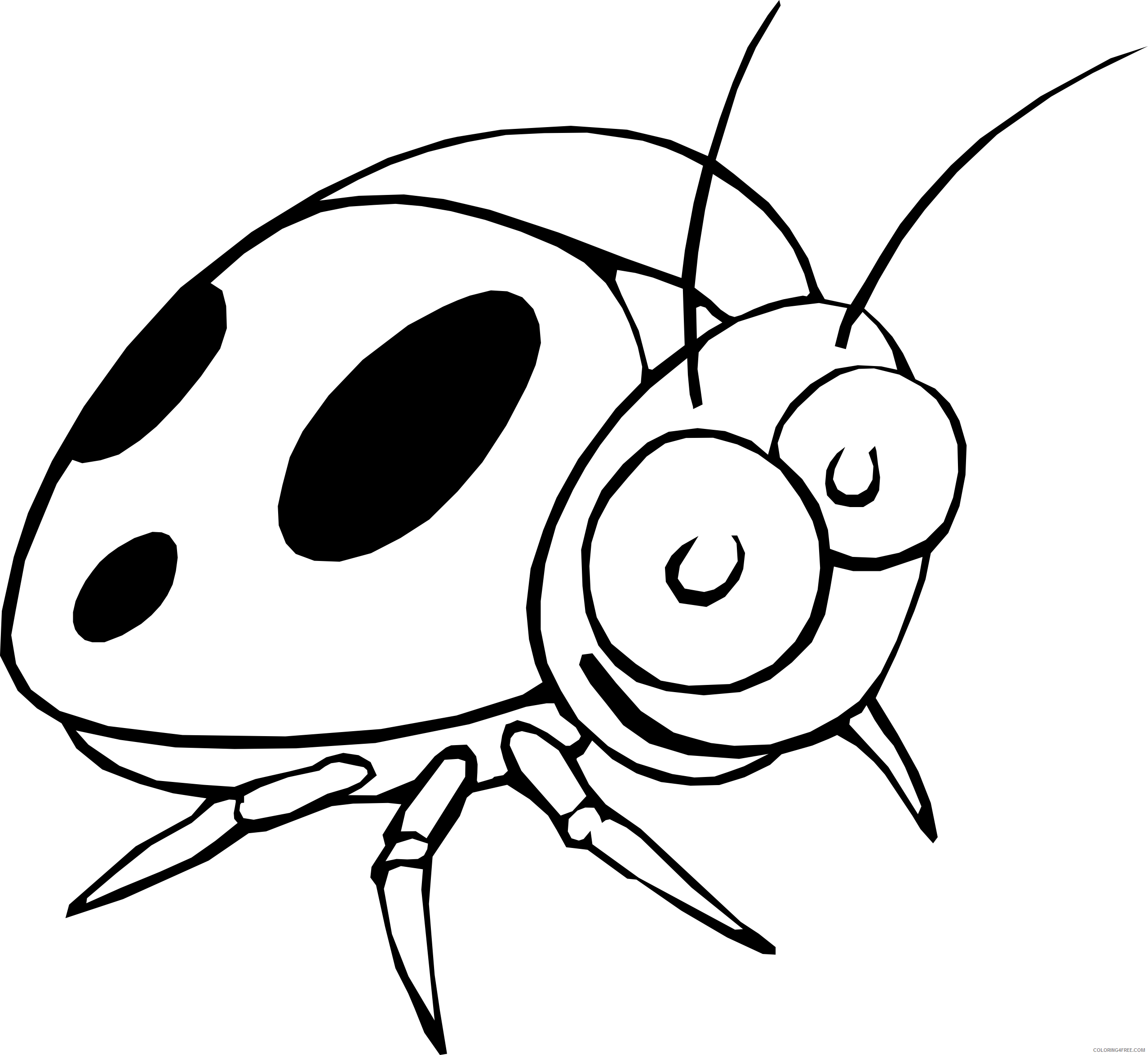 Ladybug Coloring Pages Animal Printable Sheets Cute Ladybug 2021 3067 Coloring4free