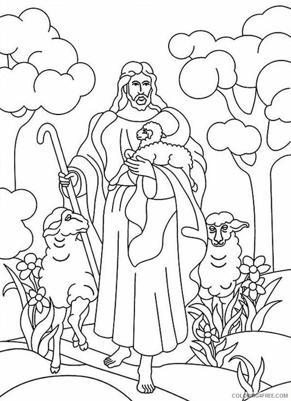 Lamb Coloring Pages Animal Printable Sheets Jesus and Lambs Resurrection 2021 Coloring4free
