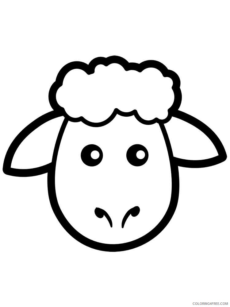 Lamb Coloring Pages Animal Printable Sheets animals lamb 13 2021 3110 Coloring4free
