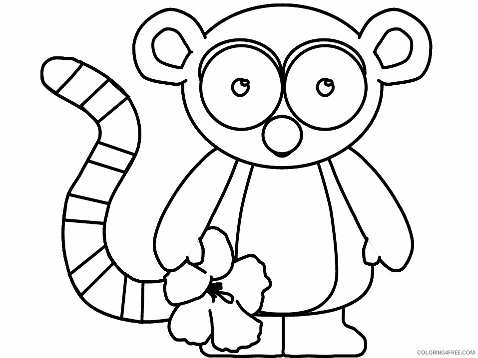 Lemur Coloring Pages Animal Printable Sheets lemur 2021 3133 Coloring4free
