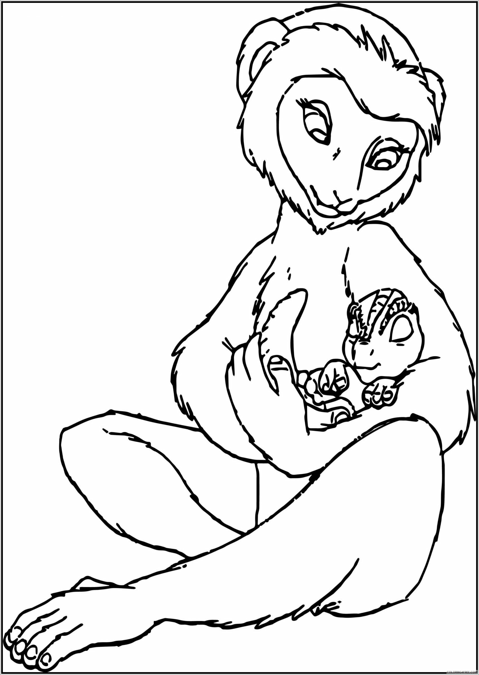 Lemur Coloring Pages Animal Printable Sheets printable lemur and baby 2021 3135 Coloring4free