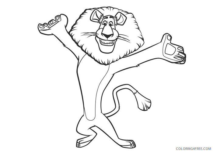 Lion Coloring Pages Animal Printable Sheets Alex the lion 2021 3147 Coloring4free