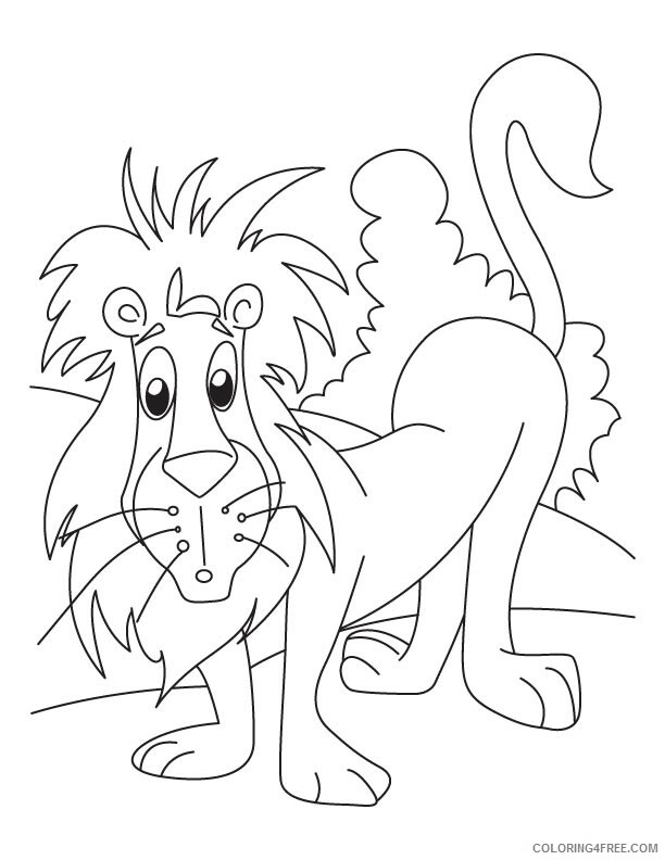 Lion Coloring Pages Animal Printable Sheets Cartoon Lion 2 2021 3152 Coloring4free