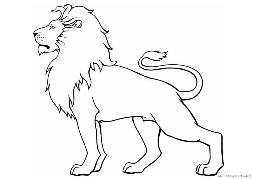 Lion Coloring Pages Animal Printable Sheets Lion 2021 3184 Coloring4free