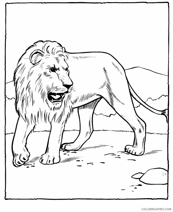 Lion Coloring Pages Animal Printable Sheets Lion 2021 3208 Coloring4free