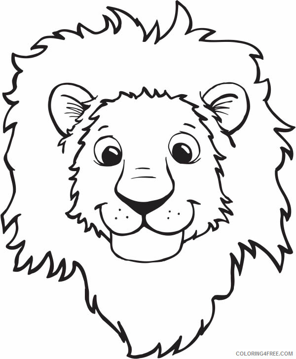 Lion Coloring Pages Animal Printable Sheets Lion Face 2021 3203 Coloring4free