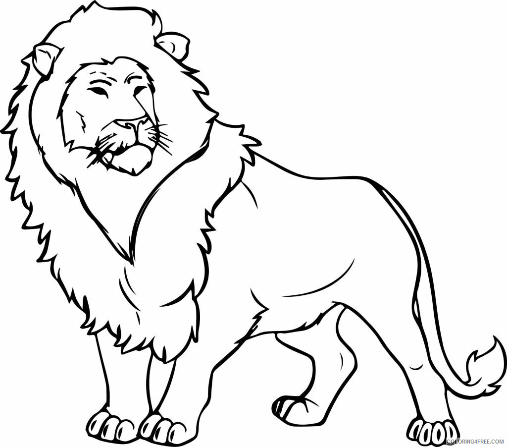 Lion Coloring Pages Animal Printable Sheets Lion Jungle 2021 3207 Coloring4free