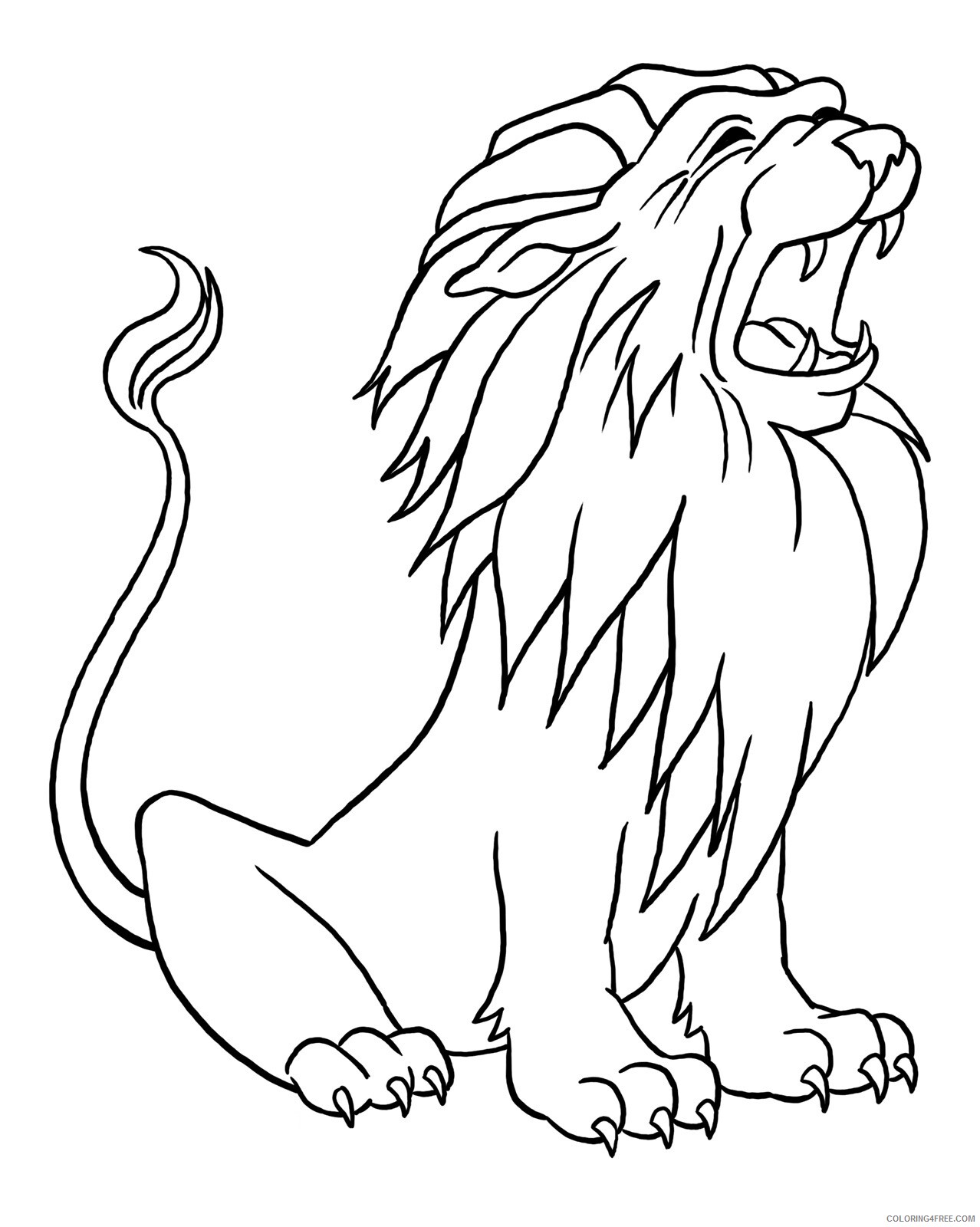 Lion Coloring Pages Animal Printable Sheets Lion Kids 2021 3190 Coloring4free