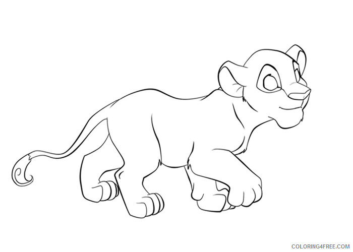Lion Coloring Pages Animal Printable Sheets Lion cub 2021 3199 Coloring4free