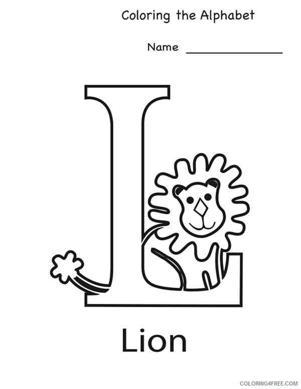 Lion Coloring Pages Animal Printable Sheets Lion for Letter L 2021 3204 Coloring4free