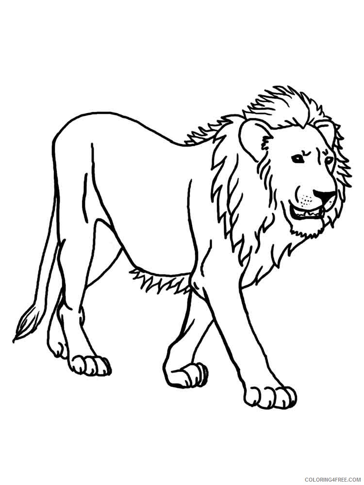 Lion Coloring Pages Animal Printable Sheets animals lion 7 2021 3158 Coloring4free