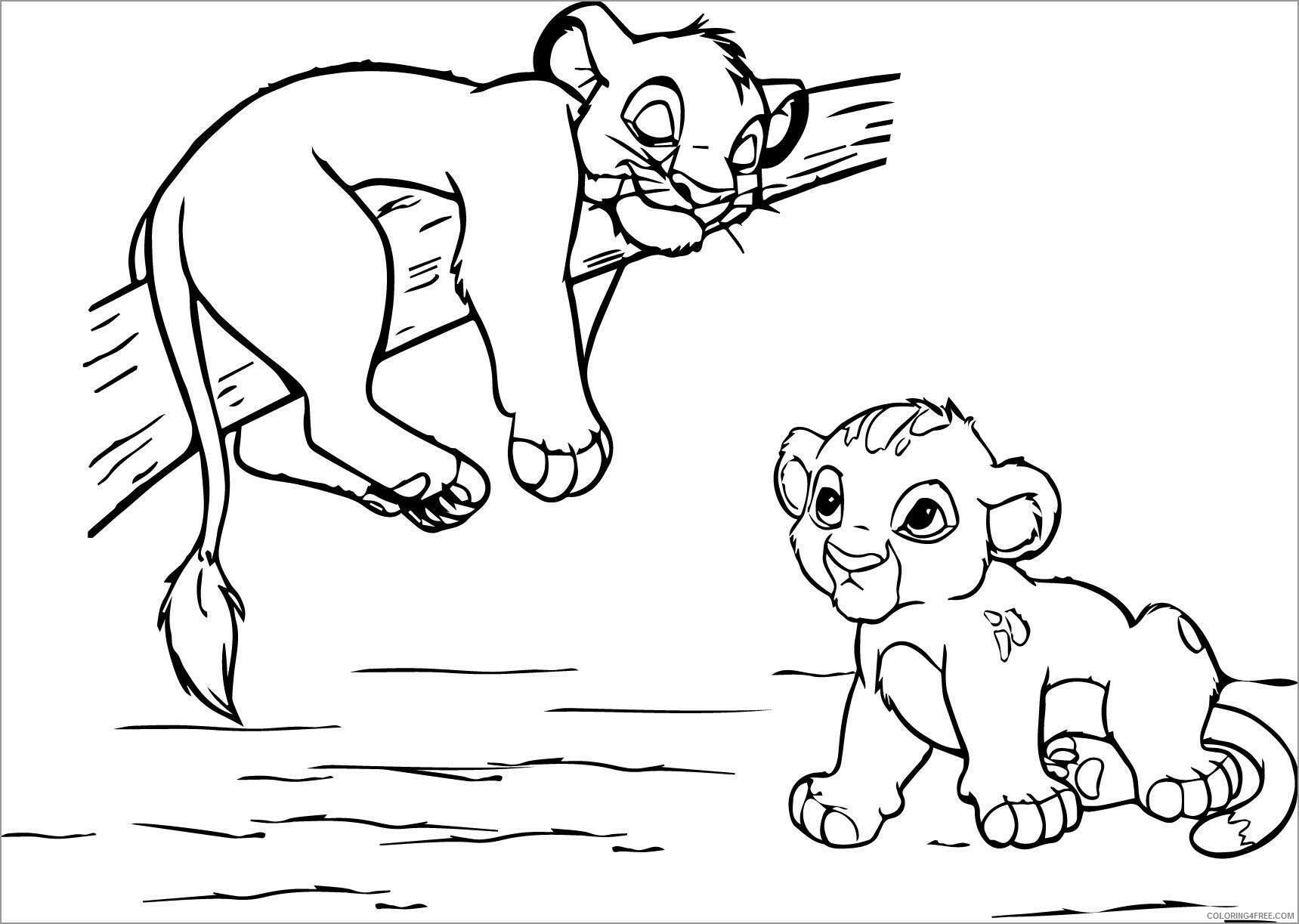 Lion Coloring Pages Animal Printable Sheets baby lion 2021 3149 Coloring4free