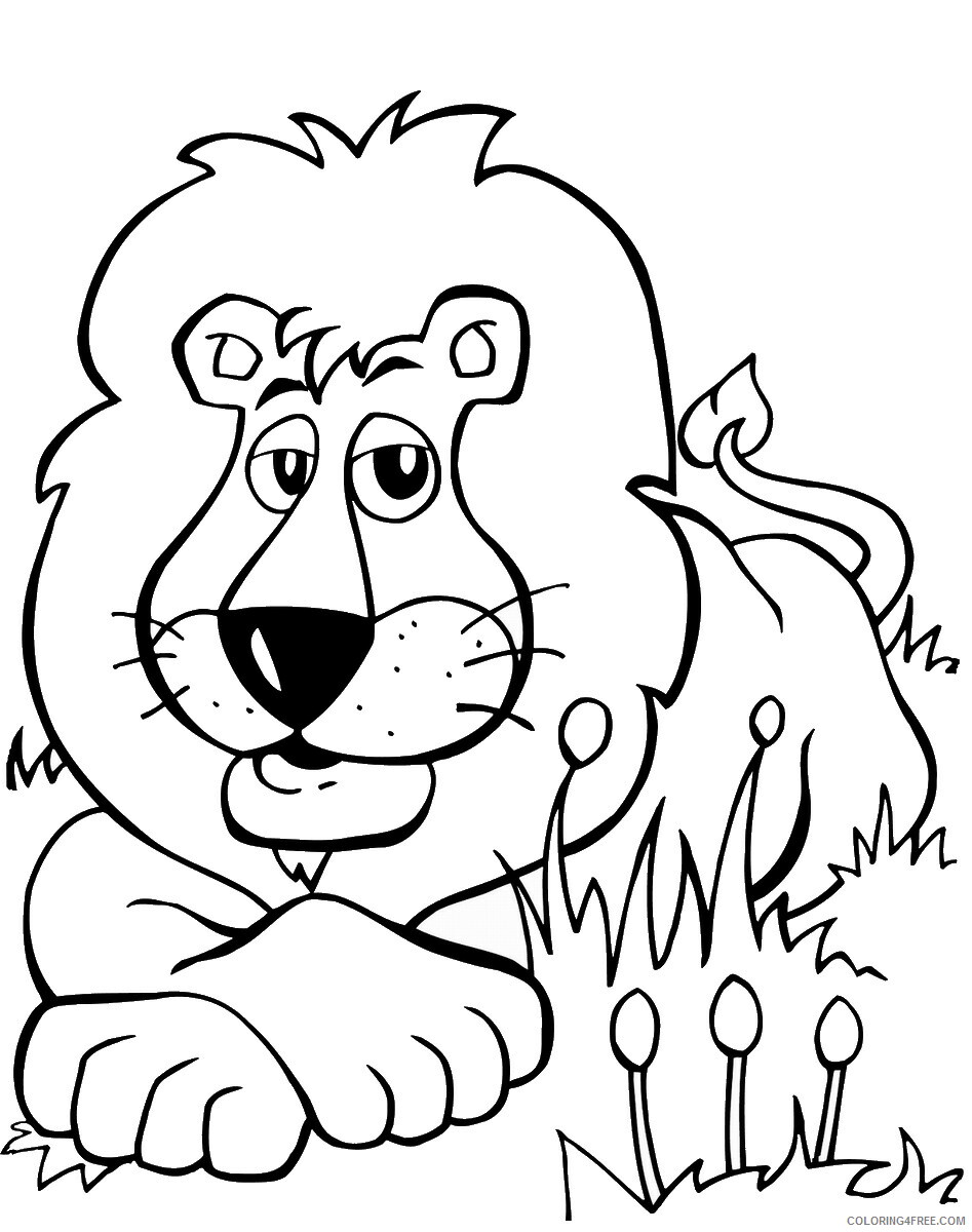 Lion Coloring Pages Animal Printable Sheets lion_cl_09 2021 3170 Coloring4free