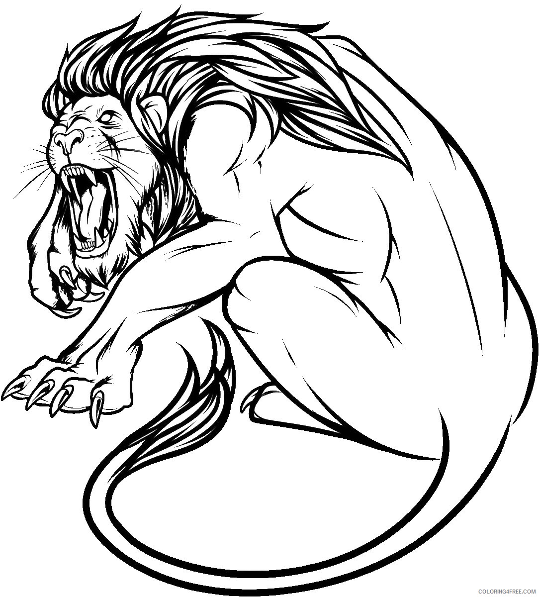Lion Coloring Pages Animal Printable Sheets lion_cl_11 2021 3172 Coloring4free