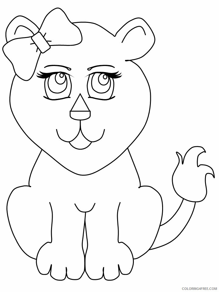 Lion Coloring Pages Animal Printable Sheets lioness 2021 3200 Coloring4free