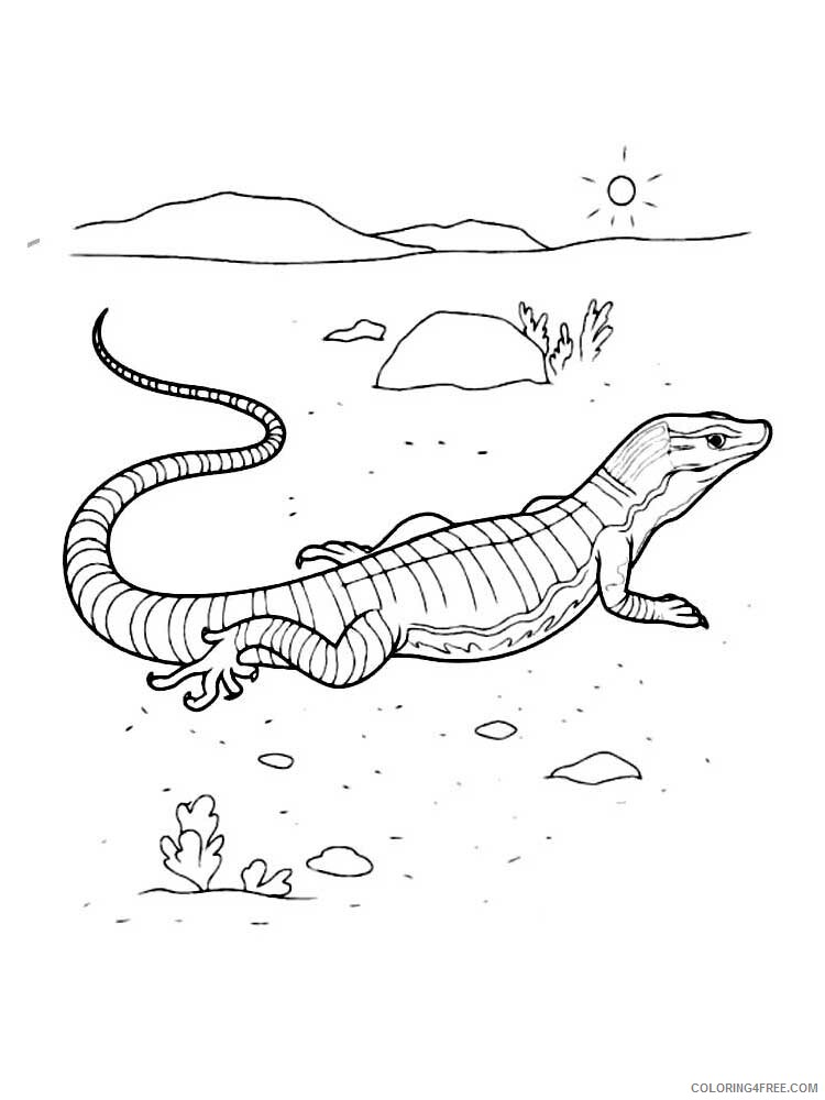Lizard Coloring Pages Animal Printable Sheets Lizard 4 2021 3224 Coloring4free