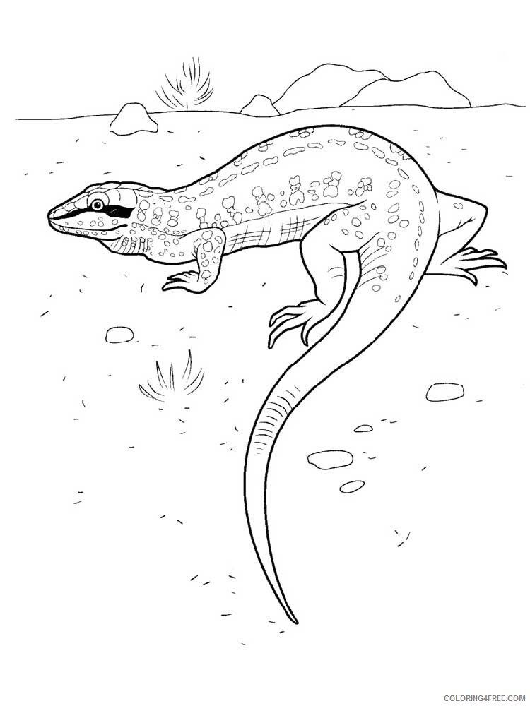 Lizard Coloring Pages Animal Printable Sheets Lizard 6 2021 3225 Coloring4free