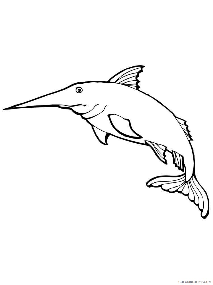 Marlin Coloring Pages Animal Printable Sheets Marlin 4 2021 3273 Coloring4free