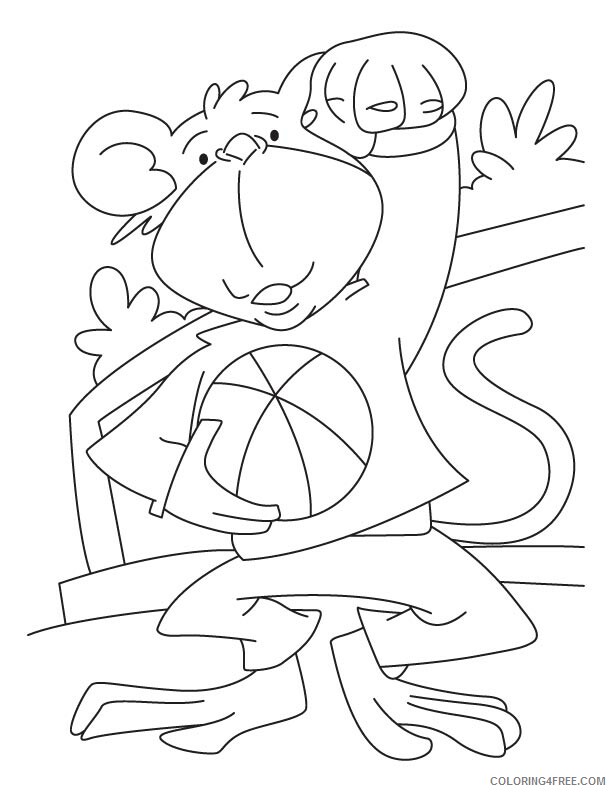 Monkey Coloring Pages Animal Printable Sheets Funny Monkey 2021 3306 Coloring4free