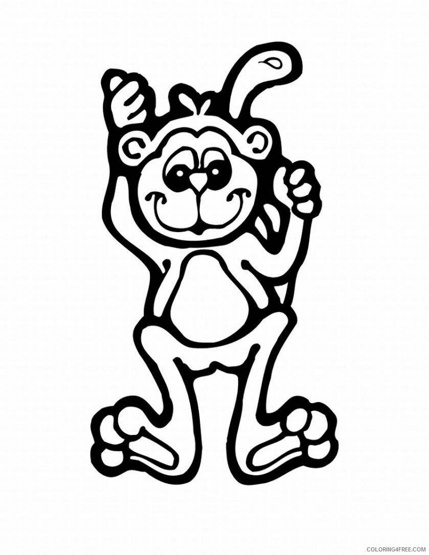 Monkey Coloring Pages Animal Printable Sheets Monkey 2 2021 3336 Coloring4free