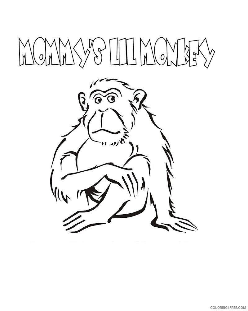 Monkey Coloring Pages Animal Printable Sheets Monkey 2021 3335 Coloring4free