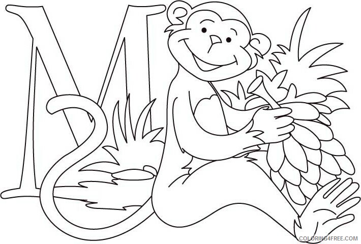 Monkey Coloring Pages Animal Printable Sheets Monkey 2021 3338 Coloring4free