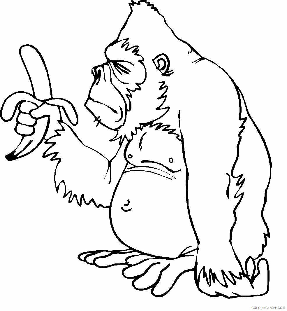 Monkey Coloring Pages Animal Printable Sheets Monkey For Kids 2021 3340 Coloring4free