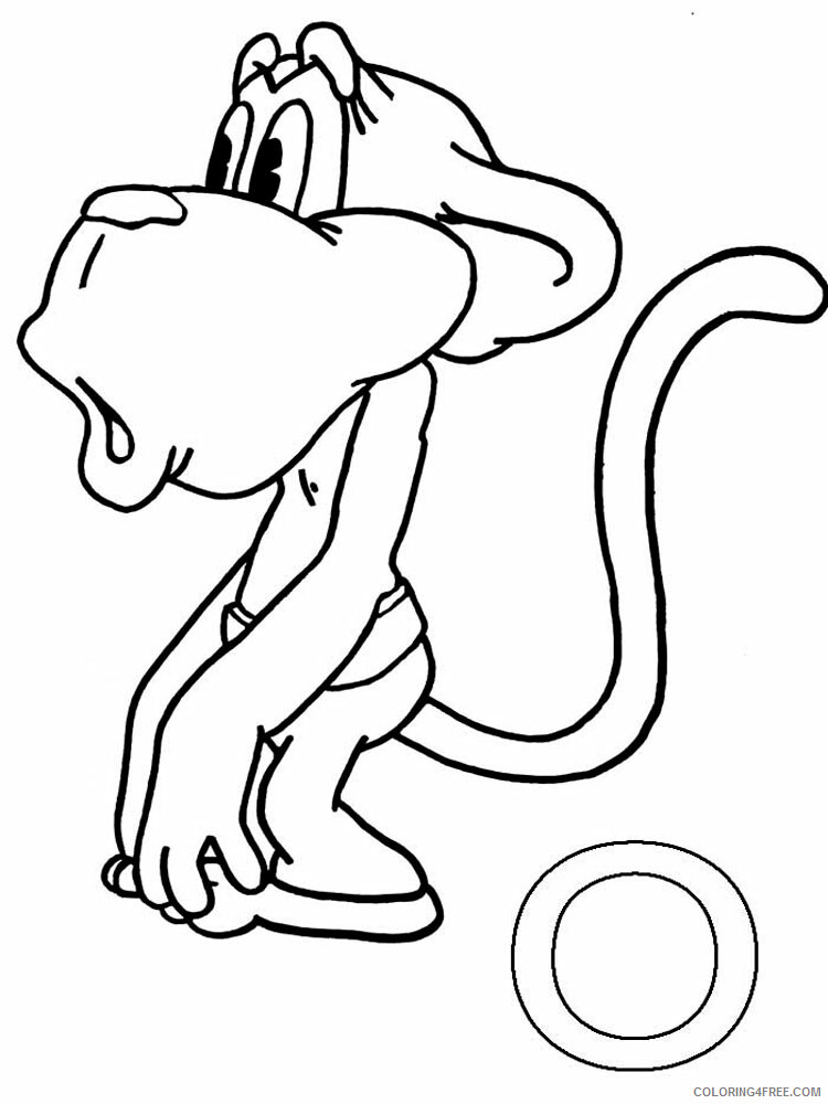 Monkey Coloring Pages Animal Printable Sheets Monkey animal 364 2021 3327 Coloring4free