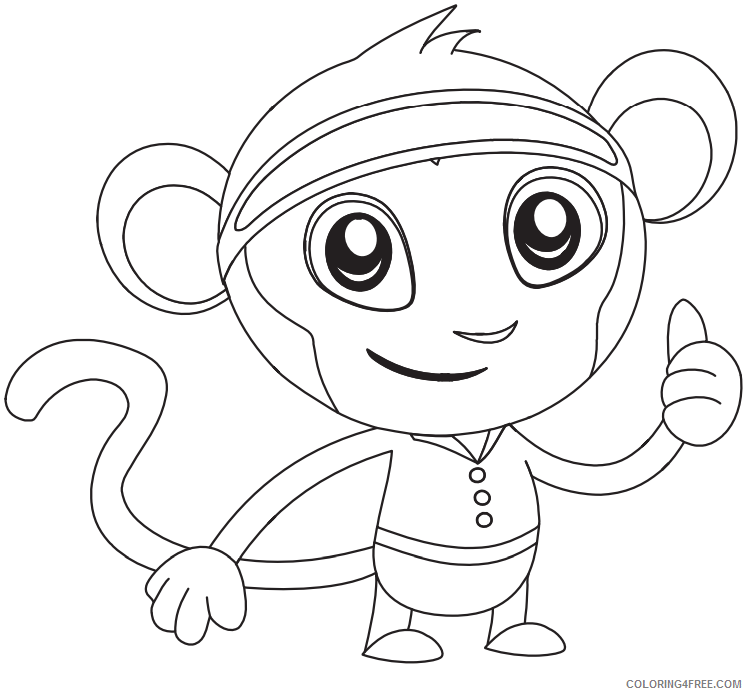 Monkey Coloring Pages Animal Printable Sheets monkey 2021 3310 Coloring4free