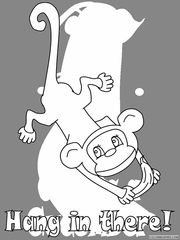 Monkey Coloring Pages Animal Printable Sheets monkey6 2021 3314 Coloring4free