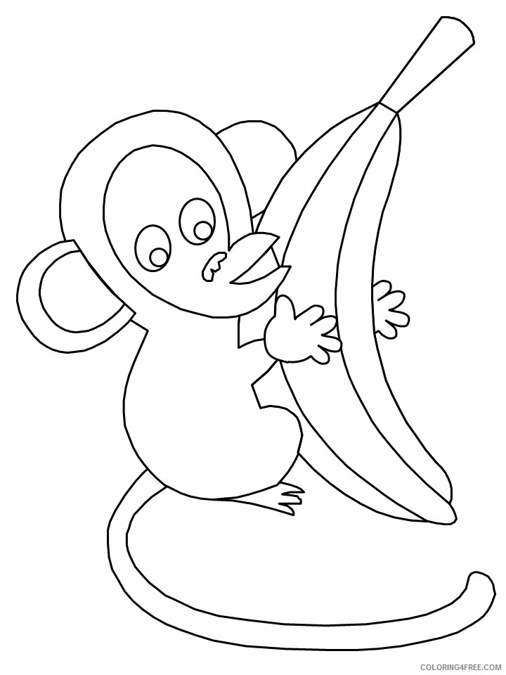 Monkey Coloring Pages Animal Printable Sheets monkey7 2021 3315 Coloring4free