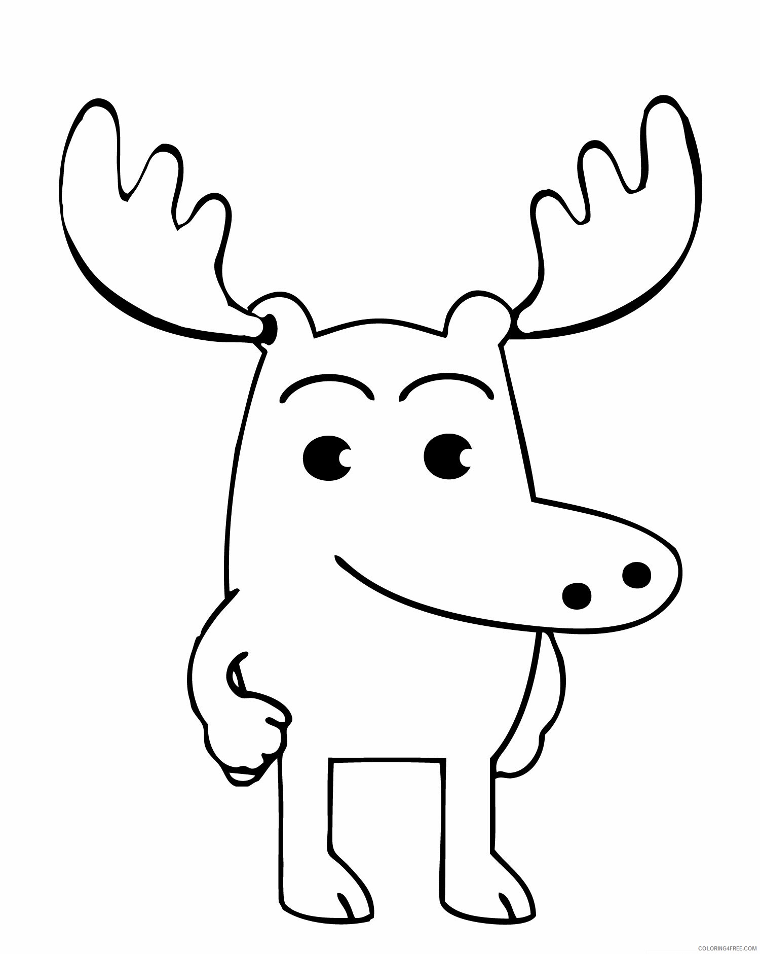 Moose Coloring Pages Animal Printable Sheets Free Moose 2021 3368 Coloring4free