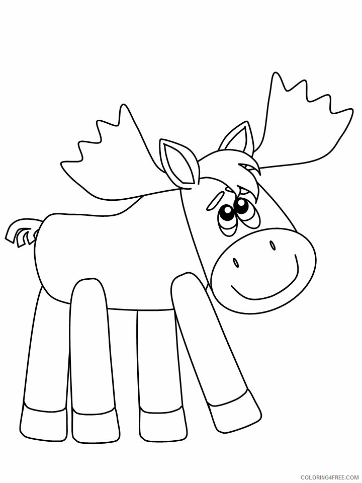 Moose Coloring Pages Animal Printable Sheets moose7 2021 3369 Coloring4free