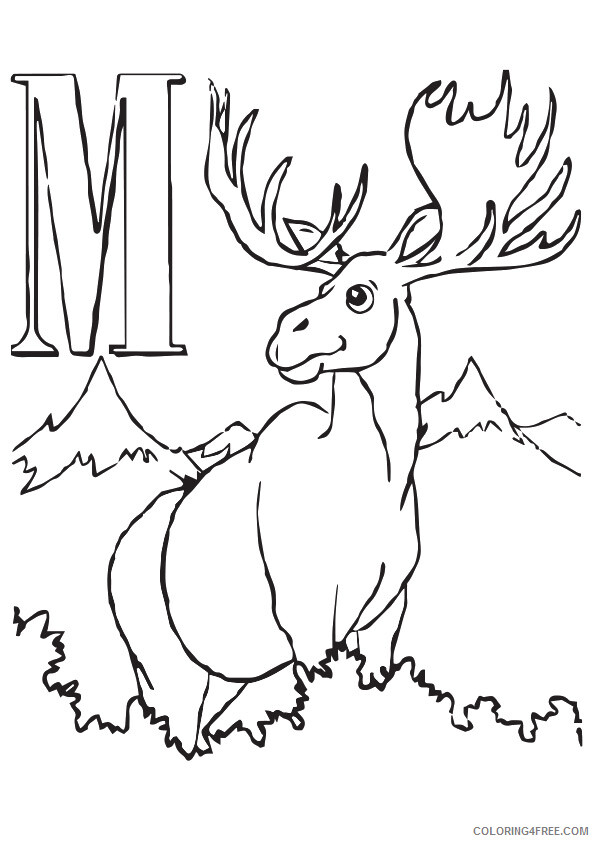 Moose Coloring Sheets Animal Coloring Pages Printable 2021 2909 Coloring4free