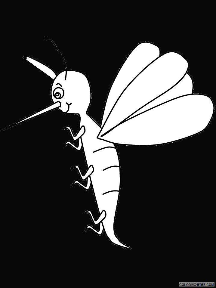 Mosquito Coloring Pages Animal Printable Sheets mosquito 2021 3382 Coloring4free