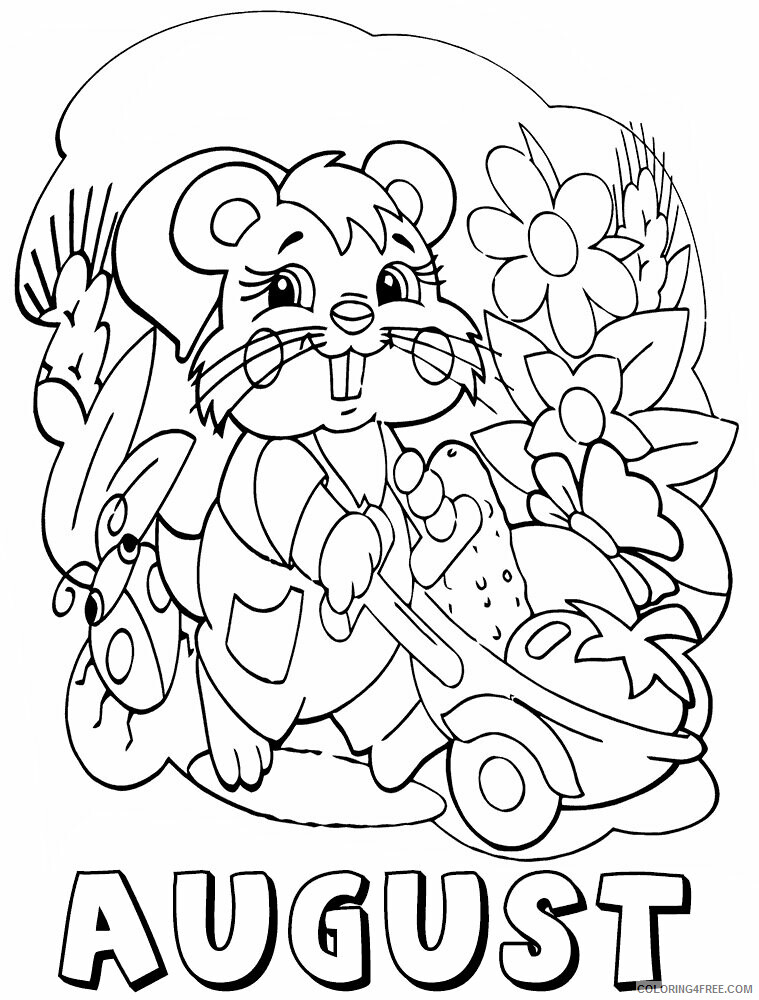 Mouse Coloring Pages Animal Printable Sheets August Mouse 2021 3394 Coloring4free