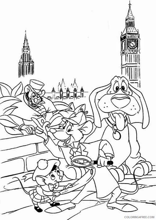 Mouse Coloring Pages Animal Printable Sheets Basil and Friends 2021 3395 Coloring4free