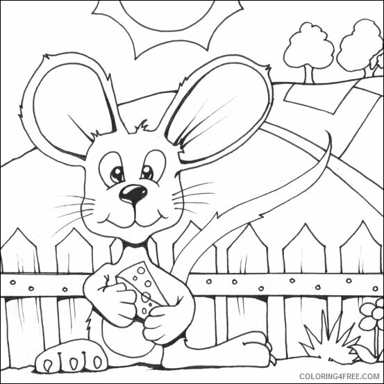 Mouse Coloring Pages Animal Printable Sheets Cartoon Mouse 2021 3402 Coloring4free