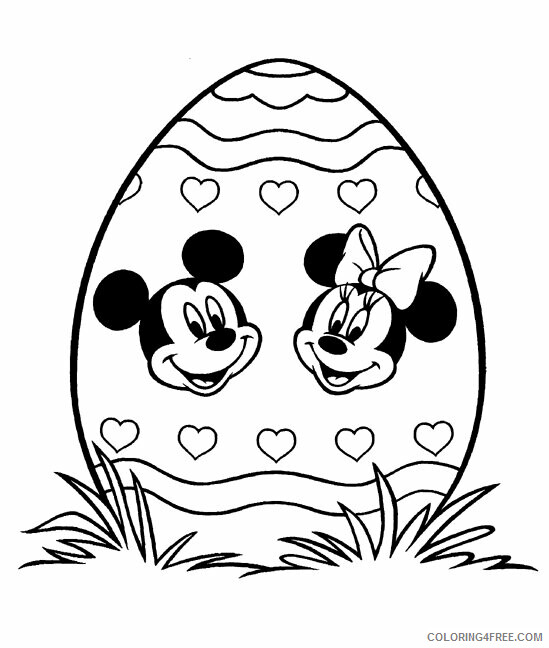 Mouse Coloring Pages Animal Printable Sheets Easter Micky Mouse Easter Eggs 2021 3409 Coloring4free