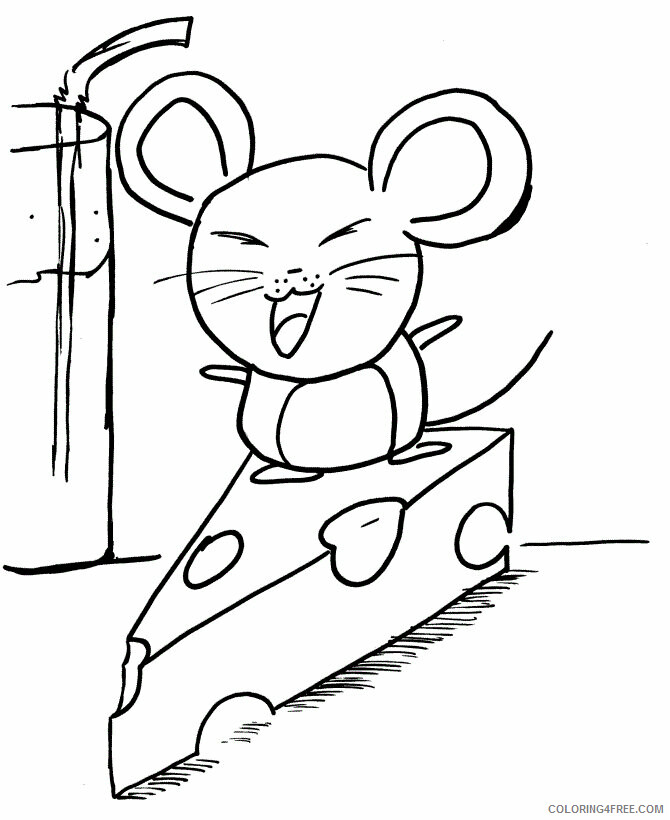 Mouse Coloring Pages Animal Printable Sheets Happy Mouse 2021 3413 Coloring4free