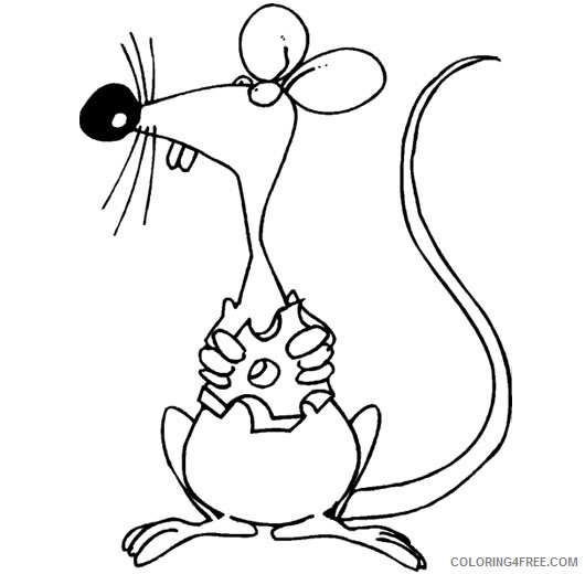 Mouse Coloring Pages Animal Printable Sheets mouse and chees 2021 3422 Coloring4free
