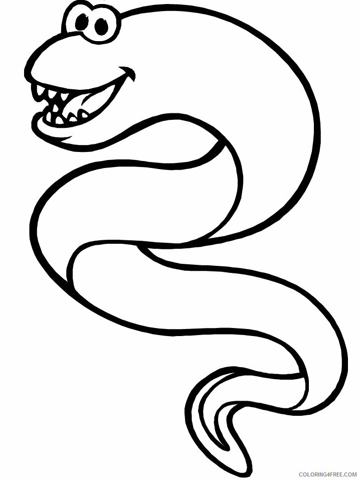 Ocean Animals Coloring Pages Animal Printable Sheets eel2 2021 3459 Coloring4free