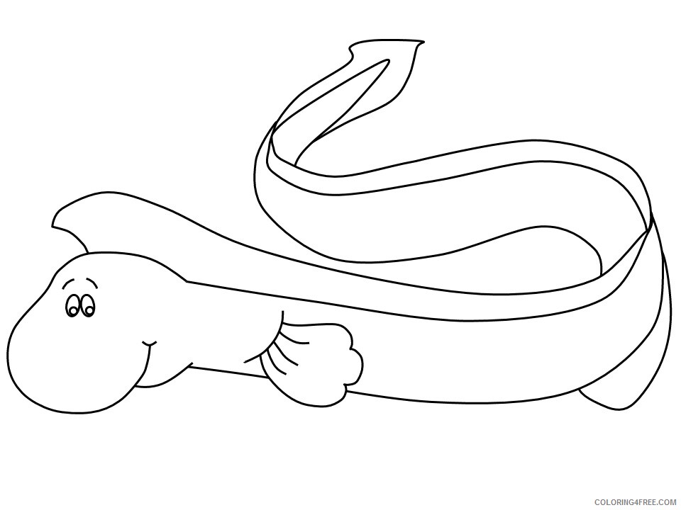 Ocean Animals Coloring Pages Animal Printable Sheets eel3 2021 3460 Coloring4free