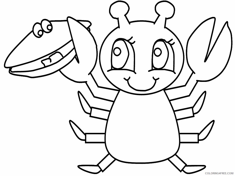 Ocean Animals Coloring Pages Animal Printable Sheets lobster 2021 3472 Coloring4free