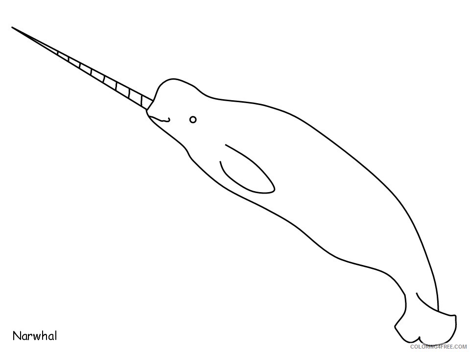 Ocean Animals Coloring Pages Animal Printable Sheets narwhal 2021 3474 Coloring4free