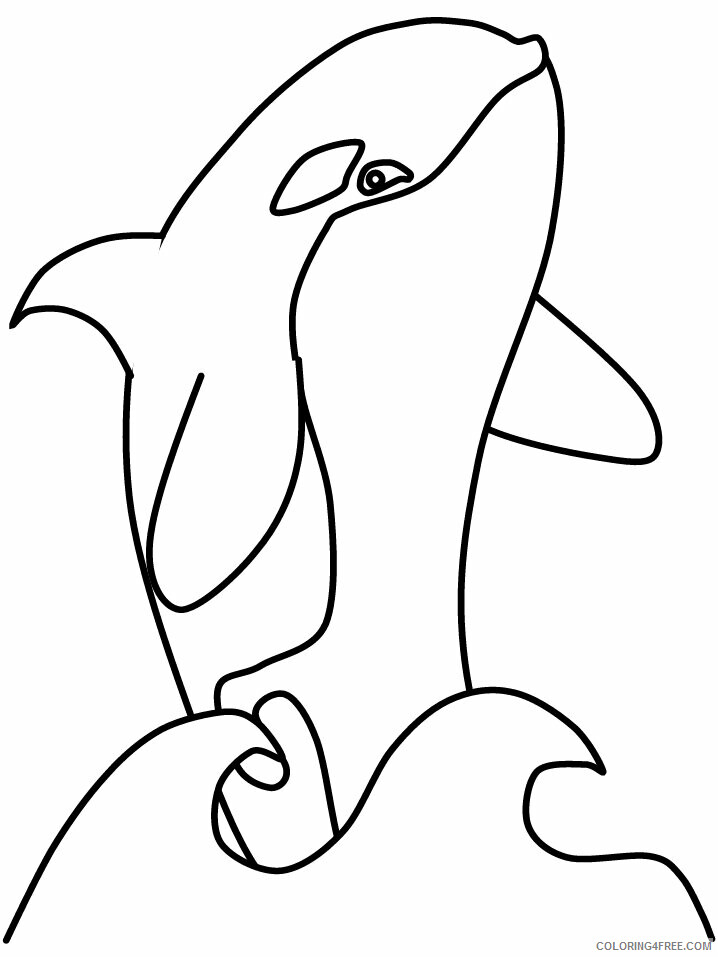 Ocean Animals Coloring Pages Animal Printable Sheets orca2 2021 3483 Coloring4free