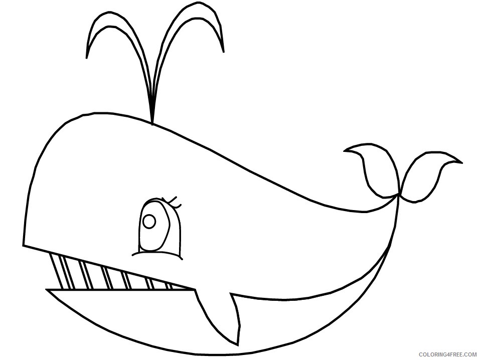 Ocean Animals Coloring Pages Animal Printable Sheets whale 2021 3495 Coloring4free
