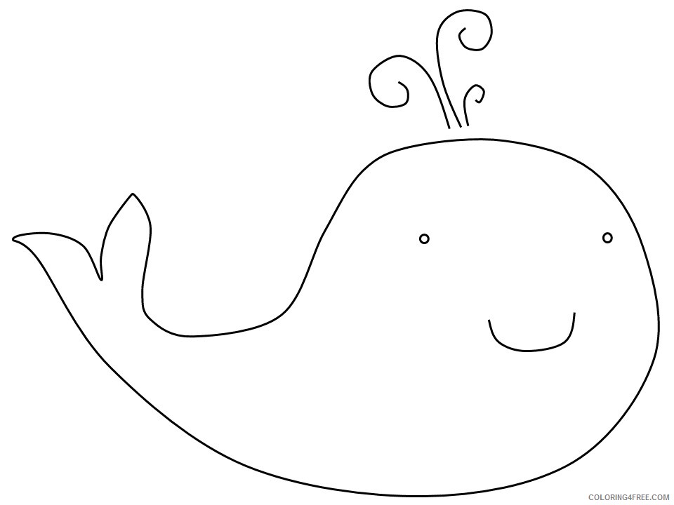 Ocean Animals Coloring Pages Animal Printable Sheets whale2 2021 3496 Coloring4free